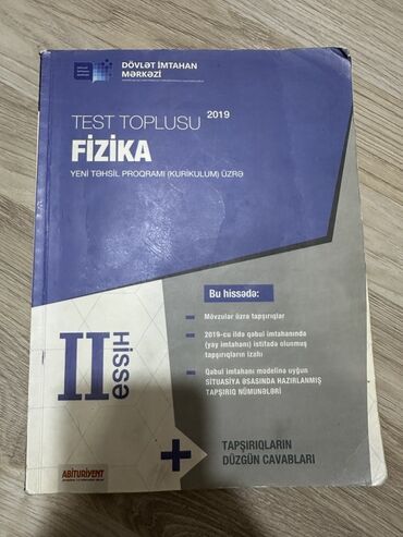 fizika guven test cavablari: Fizika 2019 test toplusudur. İçi ideal vəziyyətdədir. Cavabları var