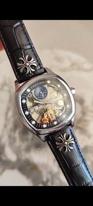 Qol saatları: Yeni, Qol saatı, Cartier, rəng - Gümüşü — 9