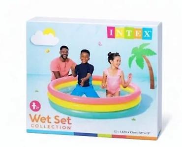 collection: Надувной детский бассейн Intex Wet Set Collection - Круглый, с тремя — 1