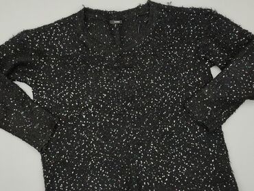 czarne bluzki ze srebrną nitką: Sweter, George, M (EU 38), condition - Fair