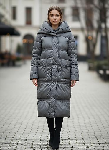 кышкы куртка: Пуховик, Длинная модель, С капюшоном, 2XL — 1