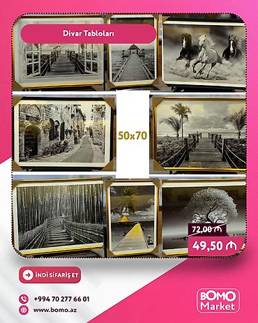 bambu: Divar Tabloları – 50x70 - Müxtəlif mövzulu dekorativ tablolardan — 1