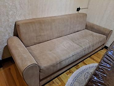 divan krovat: Bej rəngli transformasiya olunan divan - Ölçü: 220 sm - Mexanizm — 1