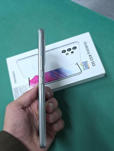 samsung a55 adapter original: Samsung Galaxy A53 5G, 256 GB, rəng - Ağ, İki sim kartlı, Sensor, Sənədlərlə — 8