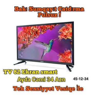 Televizorlar: Televizor 109 Ekran smart tv ✅Kredit Tək Şəxsiyyət vəsiqəsi ilə