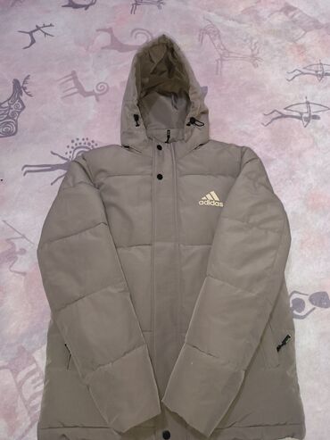 куртка парка: Эркектердин курткасы, XL (EU 42), Adidas, Жаңы, түсү - Саргыч боз, Өзү алып кетүү