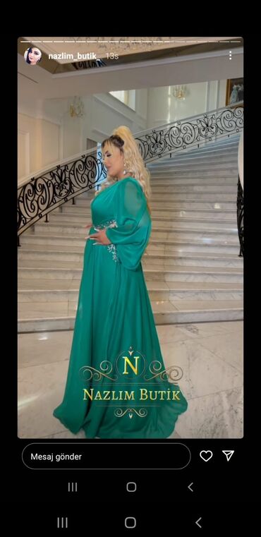 каталог ювелирных изделий в баку: Nazlim Butik – Zümrüd yaşı uzun ziyafət geyimi - Rəng: zümrüd yaşıl - at lalafo.az каталог ювелирных изделий в баку: Nazlim Butik – Zümrüd yaşı uzun ziyafət geyimi - Rəng: zümrüd yaşıl -