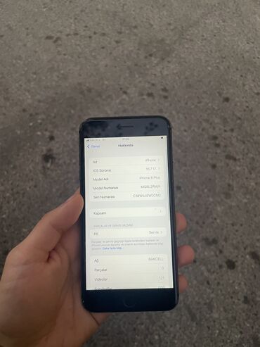 Apple iPhone: IPhone 8 Plus, 64 GB, Qara, Barmaq izi — 8