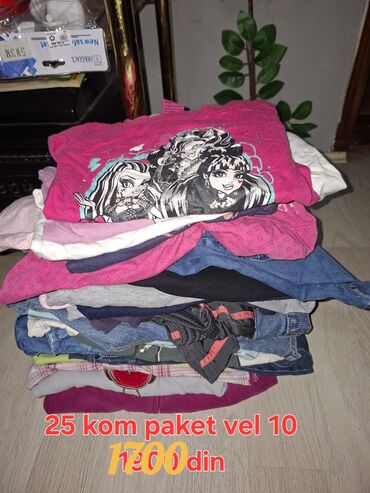 Paketi dečije odeće: Paket: Farmerke, Helanke, Košulje, Unisex — 10