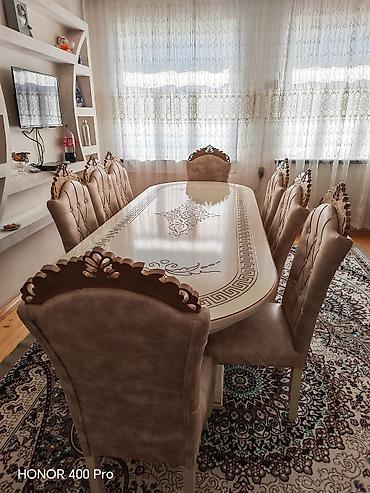 balaca stul: Qonaq otağı üçün, Yeni, Oval masa, 8 stul — 3