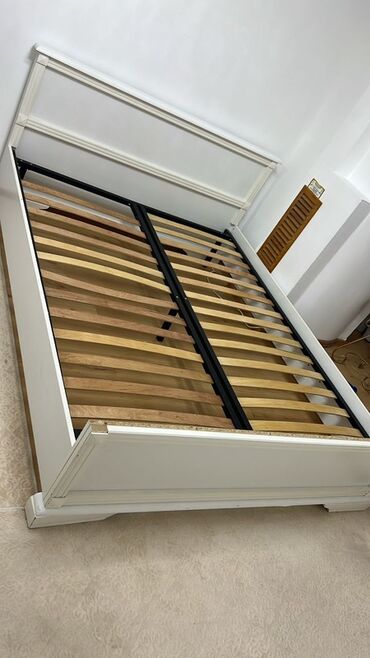 двуспальная кровать с ящиками: Эки кишилик керебет, Without a mattress, узуну - 200 см