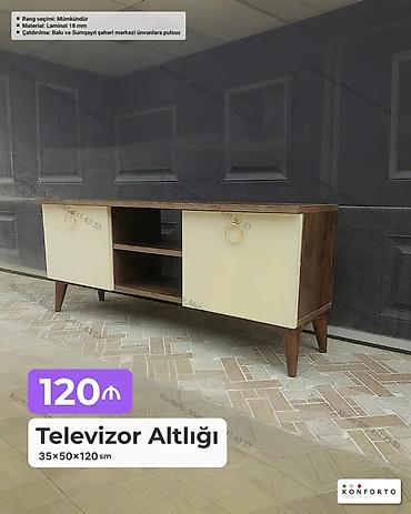 Ev və bağ: Televizor altlığı – 35×50×120 sm - Material: 18 mm laminat - Rəng — 1