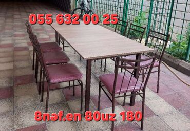 Bağ, çöl masa və oturacaq dəstləri: Yeni, Kvadrat masa, Açılmayan, Metal, Azərbaycan — 3