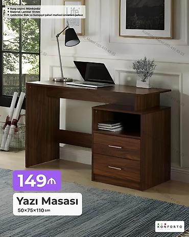 taxta rəf: Düz masa, Stulsuz, Polkalı, Siyirməli, Sadə laminat — 1