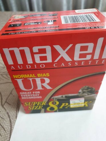 yeni 100 manat: Аудио кассеты MAXELL.новые. запечатанный блок. 8 шт . 60 мин. пишут