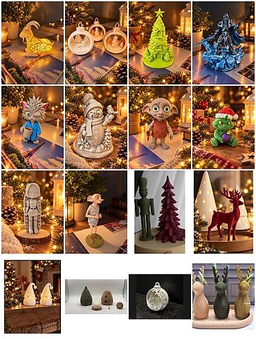 Новогодние фигуры: ✨ Изготавливаю красивые и необычные изделия на 3D-принтере! В — 1