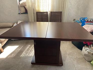 işləmiş kuxna mebili: Qonaq masası, Yeni, Açılan, MDF, Kvadrat masa — 1