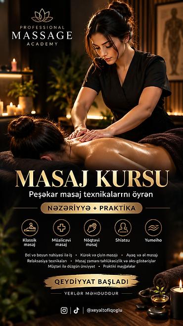 evde mualicevi masaj: Masaj kursu, Fərdi, Evə gəlməklə, Qrup, Diplom, sertifikat — 2