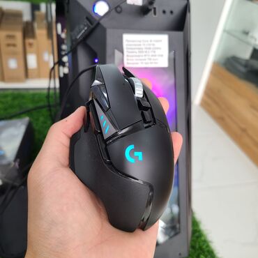 Компьютер жана ноутбук аксессуарлары: Игровая мышь Logitech G502 HERO в черном цвете. Обладает настраиваемой