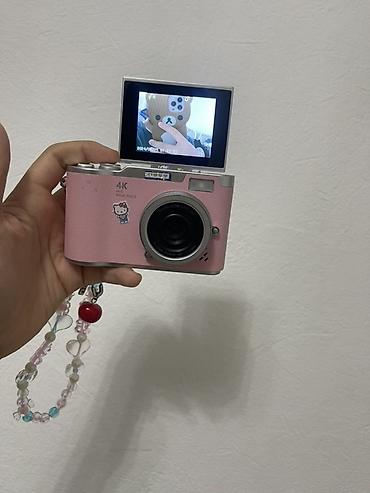 digital camera: Компактная цифровая камера 4K в розовом цвете с откидным — 2