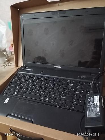 Elektronika: Toshiba noutbuk + orijinal adapter noutbuk zapçast üçün satılır ekranı — 1