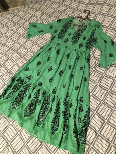 платье для покрытых: Детское платье, цвет - Зеленый, Новый