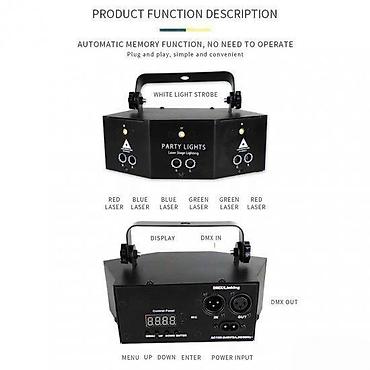 Kamere za video nadzor: Laser Strob 500MW 9-eye RGB Disco Lamp DMX. AKCIJA 280€ -200€ ORIGINAL — 3