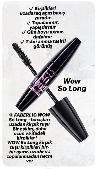 FABERLIC WOW So Long kirpik tuşu - Kirpikləri uzadaraq açıq və lalafo.az -da FABERLIC WOW So Long kirpik tuşu - Kirpikləri uzadaraq açıq və