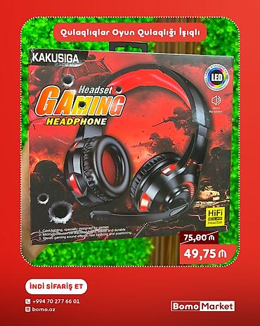 Qulaqcıqlar: Oyun Qulaqlıqları LED işıqlı Kakusiga Gaming Headset - 40 mm böyük — 1