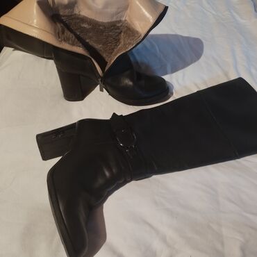 летняя обувь 38: Сапоги, 38, цвет - Черный