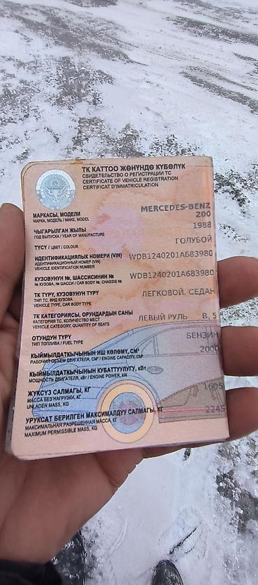 Mercedes-Benz: Mercedes-Benz W124: 1988 г., 2 л, Механика, Бензин, Седан — 8