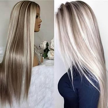 ck: Perika – duga, ravna, balayage plavuša sa pramenovima - Stil: duga — 2