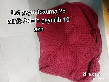 saat satilir: Qadın geyim dəsti – ayrı-ayrılıqda təqdim olunur: - Qırmızı qısaqol — 5