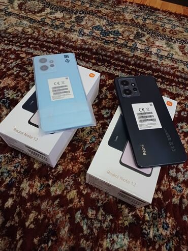тел редми: Xiaomi, Redmi Note 12, Б/у, 128 ГБ, цвет - Синий, 2 SIM
