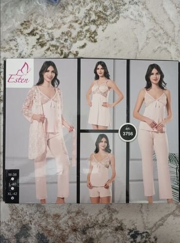 gece koynekleri: Brend: Esten Model/artikul: 3756 Qadınlar üçün 4 hissəli ev