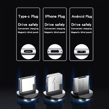Kablovi i adapteri: Magnetni USB kabl za punjenje sa USB priključkom Tipe-C Dužina: 1m — 5