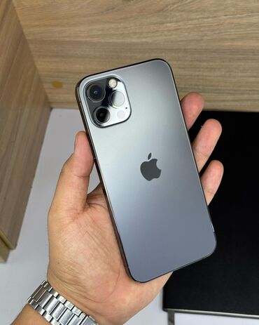 Apple iPhone: IPhone 12 Pro, Скидка 10%, Б/у, 128 ГБ, Черный, Защитное стекло, Чехол, 94 %