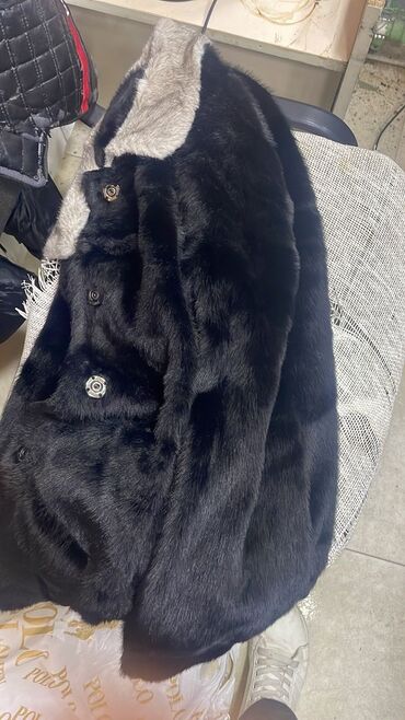 купить норковую шубу дешево: Qadınlar üçün qara rəngli kürk Təmiz dəri - Material: qalın, yumşaq