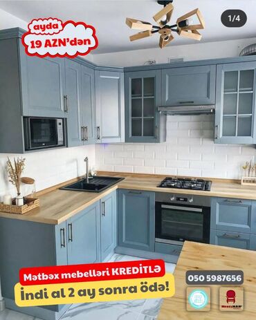 Sifarişlə mətbəx mebeli: Sifarişlə mətbəx dəsti, Özü çəkən petlələr, Sadə laminat, Kredit var, Pulsuz çatdırılma -da lalafo.az — 13 Sifarişlə mətbəx mebeli: Sifarişlə mətbəx dəsti, Özü çəkən petlələr, Sadə laminat, Kredit var, Pulsuz çatdırılma — 13