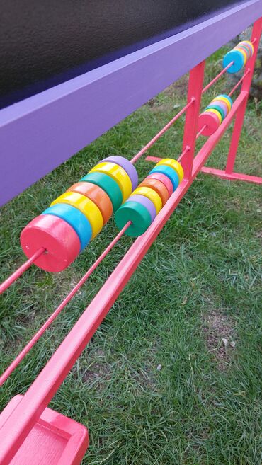 Игрушки: Доска меловая + Счёты! Доска двусторонняя!!! Для Детского садика! — 4