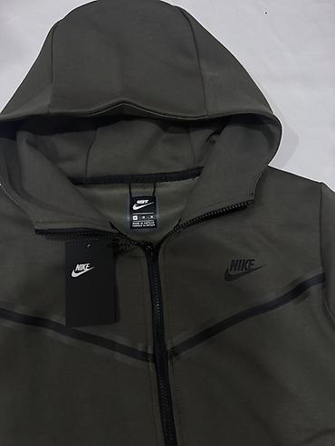 nike tech flece: Мужская толстовка, M, Nike, Новый, цвет - Зеленый, Самовывоз — 2