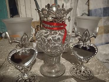 toy dekor: Bəzəkli dekor dəsti və rhinestone-lu körpə butulkaları - 3 hissəli — 1