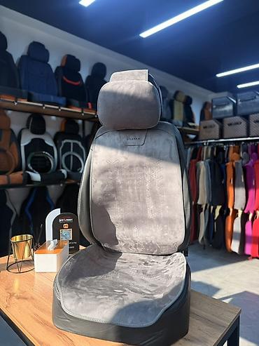 Чехлы и накидки на сиденья: Чехлы Алькантара, цвет - Серый, Новый — 3