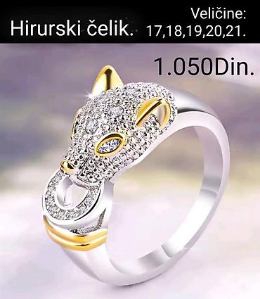 nakit stradivarius: Elegantan prsten od hirurškog čelika sa glavom pantere - Materijal — 1