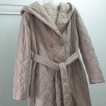 стеганная куртка: Пальто, Халат, Осень-весна, Длинная модель, С капюшоном, S (EU 36), M (EU 38), L (EU 40)
