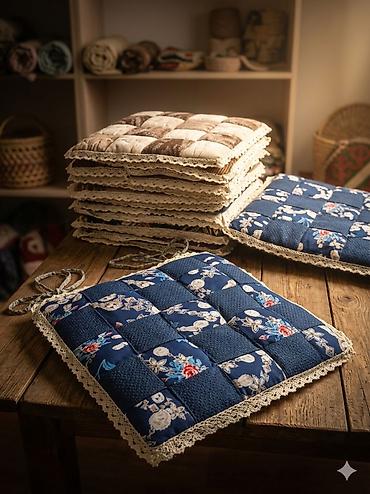 Подушки: Отургуч үчүн жумшак төшөкчө (Сидушка) ​ ​Дизайны: Классикалык "шахмат" — 2