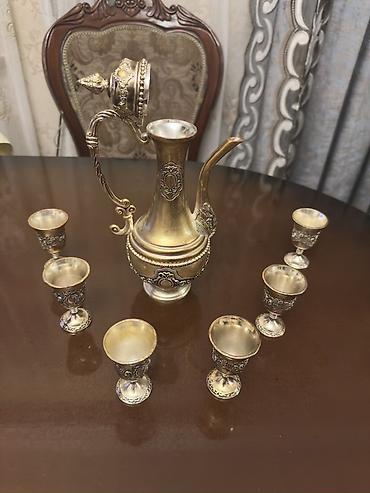 ibrik: Şərq üslubunda dekorativ içki dəsti - Tərkibi: 1 ədəd qapaqlı — 3