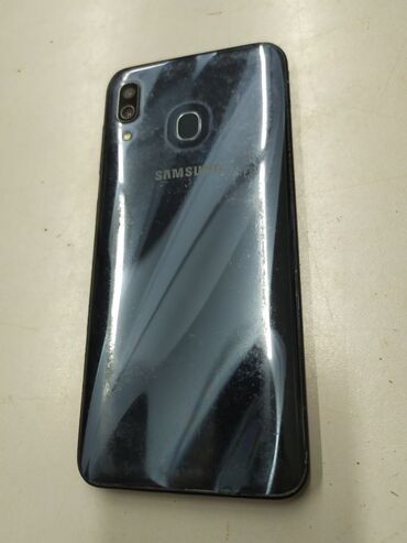 телефоны samsung: Samsung A30, Б/у, 32 ГБ, цвет - Синий, 2 SIM