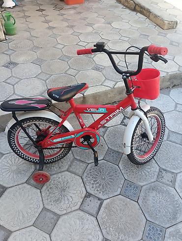 peridok velo: Uşaq velosipedi – VELO STRIM - Rəng: qırmızı-ağ, qara detallarla - — 3