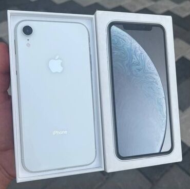 продажа токмок: IPhone Xr, Колдонулган, 64 ГБ, Ак, Каптама, Заряддоочу түзүлүш, 80 %